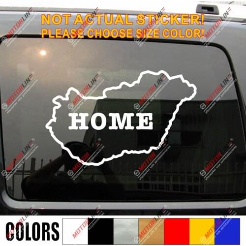 Hungary Pride Hungarian Map Decal Sticker Outline Silhouette Car Vinyl Home
