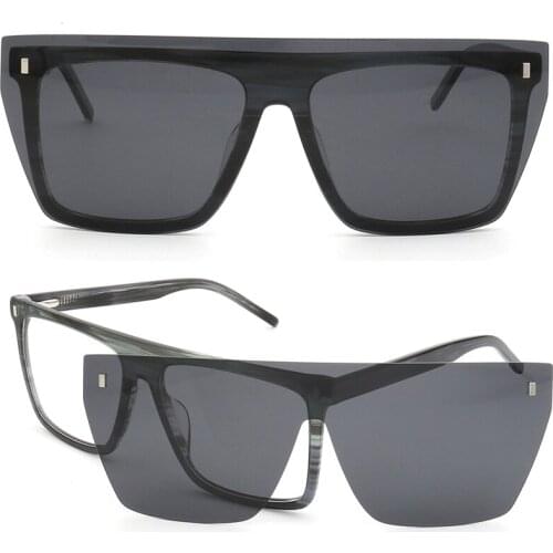 Women Polarized Sunglasses Oversized Square 2 in 1 Magnetic Clip On Sunglasses Men Fashion Rx Eyeglass Frames Optical clips Punk