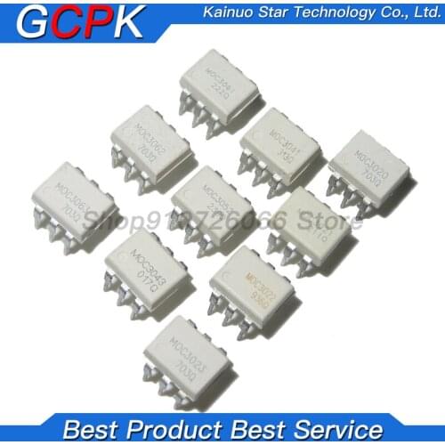 10PCS MOC3020 MOC3021 MOC3022 MOC3023 MOC3041 MOC3043 MOC3052 MOC3061 MOC3062 MOC3063 DIP6 DIP optocoupler new and IC