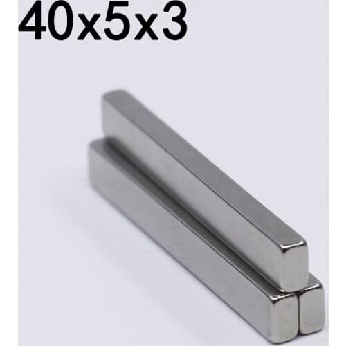 2/5/10/20Pcs 40x5x3 Neodymium Magnet 40mm x 5mm x3mm N35 NdFeB Block Super Powerful Strong Permanent Magnetic imanes