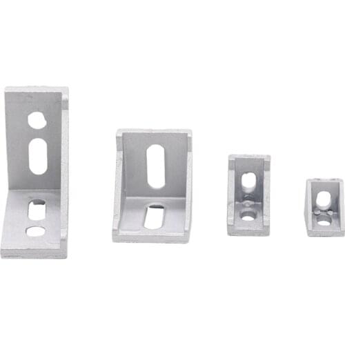 5pcs 2020 2028 Corner Fitting Angle Aluminum Connector 4590 4040 Bracket Fastener 2040 3030 6060 8080 Industrial Corner Bracket