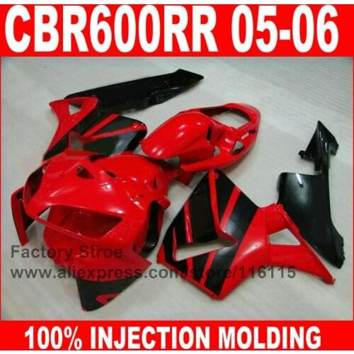 7gifts Injection Molding parts for HONDA CBR600RR 2005 2006 CBR 600 RR fairings 05 06 red black aftermarket fairing body kits