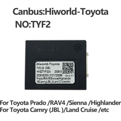 Car Stereo Android Radio Canbus No:TYF2 Decoder Adapter For Toyota Prado RAV4 Sienna Highlander Camry JBL Land Cruise Tundra etc