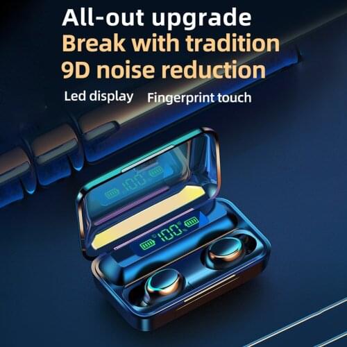 F9-5 Bluetooth Headset Binaural Power Display Touch 5.0 With Digital Display Bluetooth Earbuds Wireless Headphones Earphones