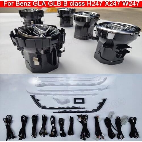 64-color Car Ambient Light For Benz GLA GLB B class H247 X247 W247 Colors decorative lighting Outlet Turbine LED Atmosphere Lamp