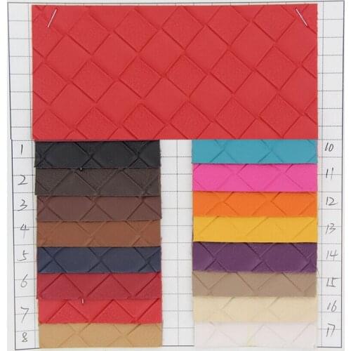 Cheap wholesale manufacturers bottom Weave pattern with the same color leather synthetic semi PU leather free shipping