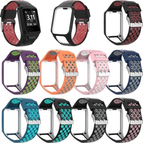 Two-Tone Silicone Replacement Wrist Band Strap for Tomtom Runner 2 3 Spark 3 GPS Watch Fitness Tracker