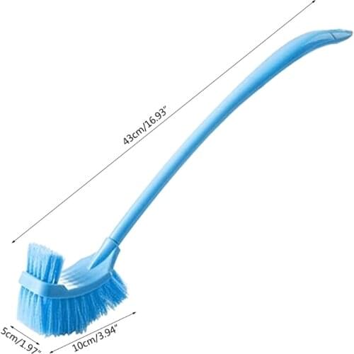 Long Handle Double Sided Toilet Cleaning Brush Deep Cleaner Tool Flexible Bristles Bathroom Clean Easy Organize Accessory K0AB