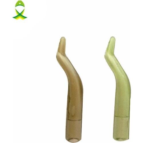 JSM 100pcs 2cm Carp Fishing Hooks Sleeves Plastic Rubber Transparent Carp Rigs Hook Sleeve Carp Fishing Accessories Tackle