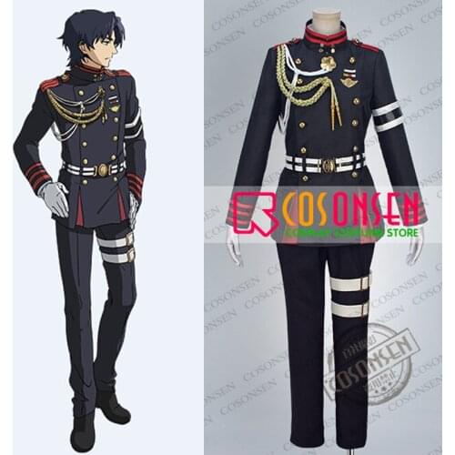 COSPLAYONSEN Owari no Serafu Seraph of the End Guren Ichinose Cosplay Costume Black Uniform All Size