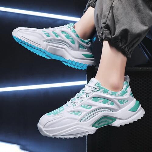 Mens Shoes Spring 2021 New Tide Shoes Korean Fashion Version Breathable Sports Shoes Mens Casual White Shoes Men Sneakers