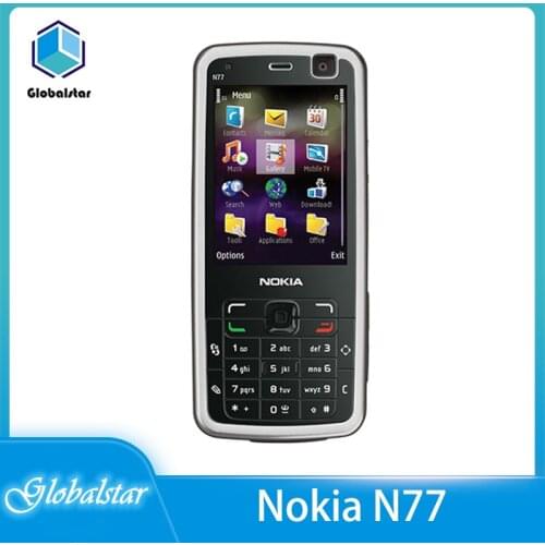 Nokia N77 Refurbished Original N77 Phone 2.4' FM Radio Bluetooth 2G/3G Symbian OS Free shipping