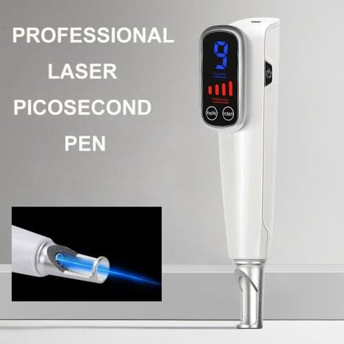 NEW Wireless Laser Picosecond Pen Blue&Red Tattoo Remover Laser Pen Freckle Acne Cleaner Mole Dark Spot Pigment Removal Machine