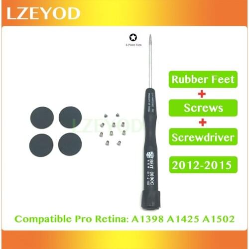 New For Macbook Pro Retina 13" 15" A1425 A1502 A1398 Rubber Feet Bottom Case Cover Rubber Feet/Screws/Screwdriver 2012-2015 Year