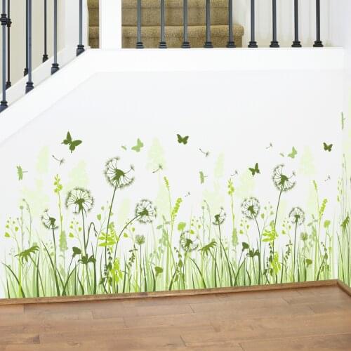 Dandelion Waist Line Wall Stickers Flowers Living Room Bedroom Childrens Room Self Adhesive Decor Wallpaper Office Stickers