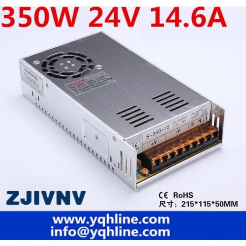 S-350-24) Switching Power Supply 350W 24V14.6A AC/DC Transformer Driver Indoor for CNC Machine DIY, LED , Etc.. 24 volt power