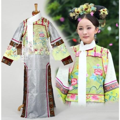 TV Play GongSuoXinYu Palace Lock Jade Heart Qing Dynasty Princess Hanfu Costume Qing Chuan Embroidery Costume