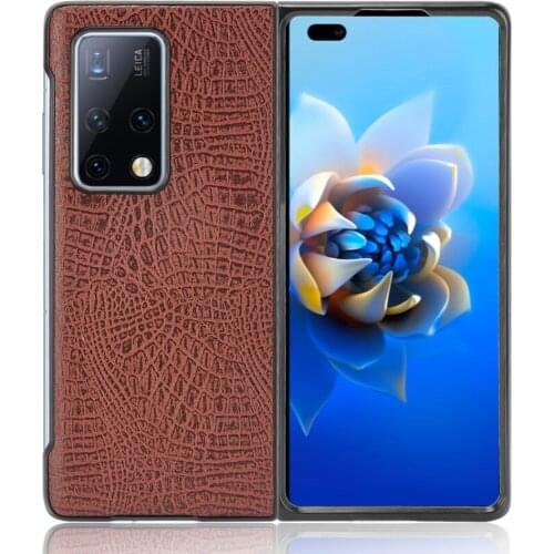 Ultra Thin Crocodile Leather Cases for Huawei Mate X2 5G X 2 MateX2 Anti-Slip Cell Phone Cover Bag