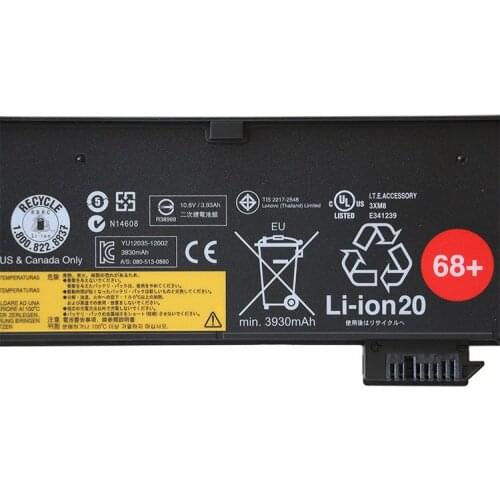 External 6c, 48Wh LiIon PAN Battery FRU 45N1767) For Lenovo L470 Laptop Replacement