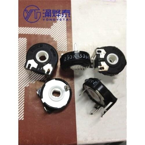 YYT 5PCS Potentiometer PT15-254 15MM horizontal 250K adjustable resistance oval hole