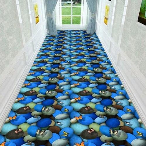 Fun 3D Butterfly/cobblestone Hallway Area Rugs Home Corridor Carpet Nordic Bedroom Rug Customized Hotel aisle/stairs Floor Mats