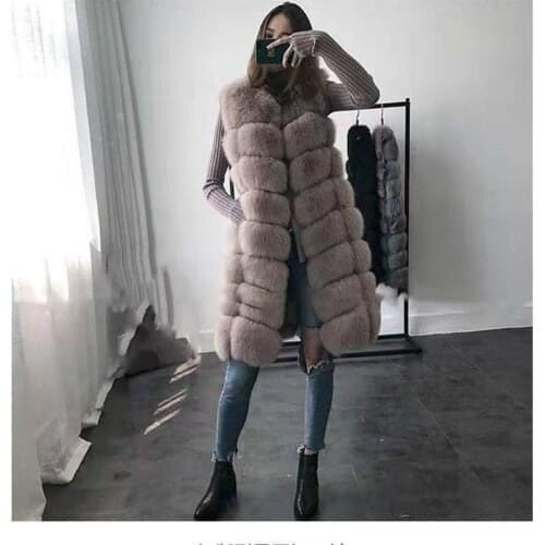 2020 womens new faux fox fur shoulder shoulder fur vest for warm autumn winter fashion, Russian winter street style