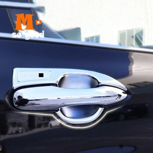 ABS Chrome 2018 for Toyota Camry Car Door Bowl Protector Panel Cover Trim with Logo Auto Exterior Styling Accessories Sticker