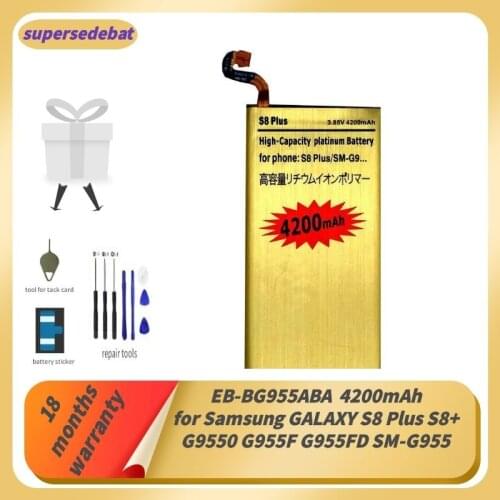 Supersedebat Bateria for Samsung GALAXY S8 Plus S8Plus S8+ G9550 G955F G955FD SM-G955 Battery for Samsung S8 Plus Batterie Tools