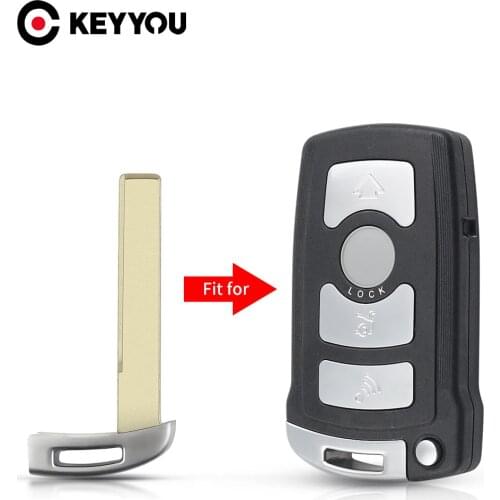 KEYYOU For BMW 7 Series E65 E66 E67 E68 745i 745Li 750i 750Li 760i 7b Emergency Key Blade Fob Smart Remote