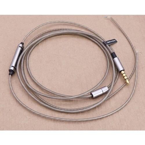 C5 headphone cable with mic repair cable silver plated wire 1pcs