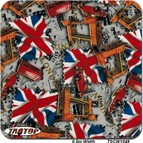 ITAATOP Flag Cartoon Hydro Film TSCW1049 0.5M * 2/10/20M Water Transfer Print Film