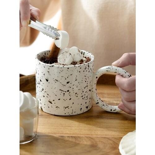 Coffee Mug Milk Ceramic Aesthetic Print Porcelain Mug Creative Design Ceramic Hot Chocolate Latte Cup Tazas Divertidas Mugs