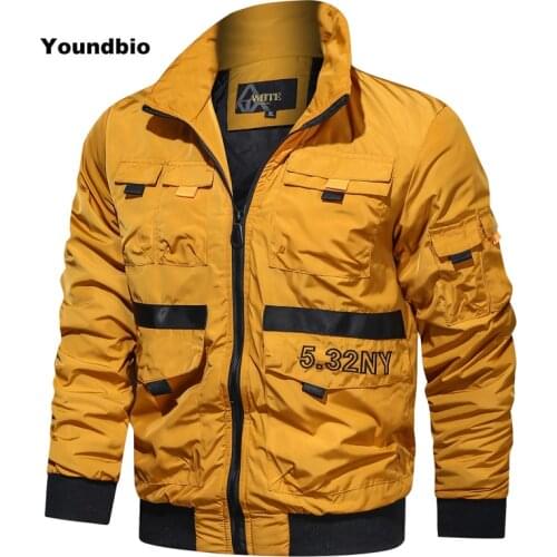 Men Tactical Jacket Autumn Winter New Bomber Jacket Cargo Jacket Multi Pockets Fashion Men Military Coat Brand Clothing Jacket