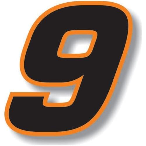 Hot SellFor Car Custom Race Number Square Font Black with Orange Border Sticker Car Window Body Decorative Stickers Accessories