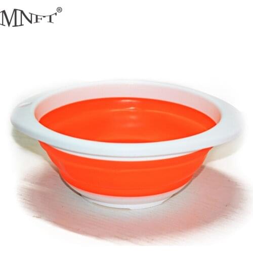 MNFT 1Pcsr Durable Silica Gel Water 3 Size Bait Pot Folding Bait Basin Live Bait Non Stick Cup Fishing Live Bait Non Stick Cup