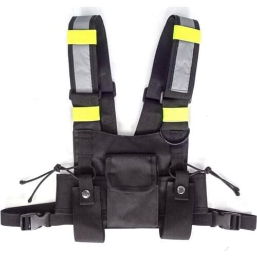 Male Functional Hip Hop Black Vest Bag Women Tactical Streetwear Bags Female Waist Packs Fashion Men Chest Rig Bag Hunting Vest