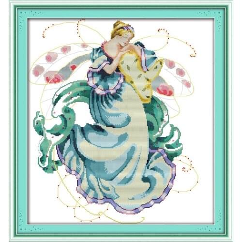 Joy Sunday Needle Stitch Painting Cross Stitch Needlework Embroidery Sweet Dream Pattern Cross Stitch Sets for Embroidery Kits