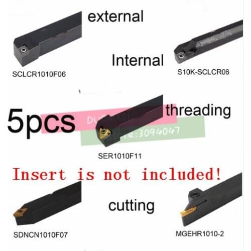 10mm 5pcs Lathe cutting tool set, the most useful cutter set, 5pcs turning tool set to make your work easier