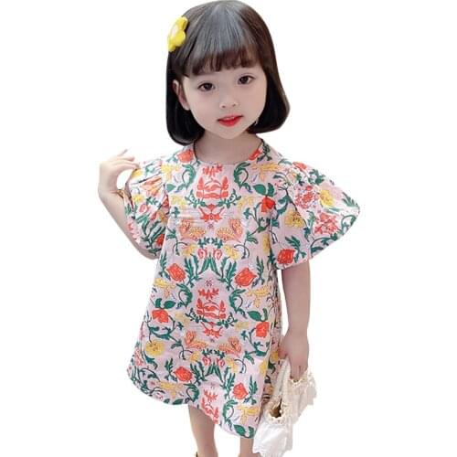 Dress For Girls Toddler Floral Dress For Girl Summer Kids Dress Casual Style Costume Girl