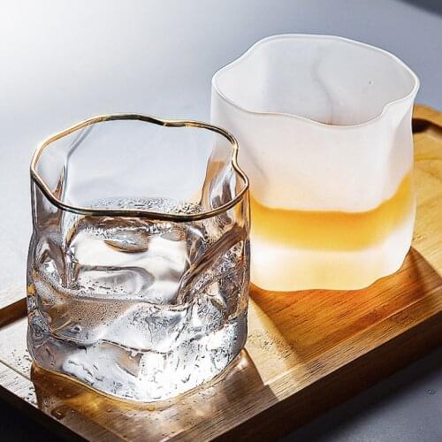 Whiskey Pleated Glasses Frosted Glass Net Red High-value Water Cup Simple Nordic Beer Cup Teacup for Men and Women