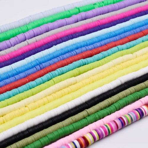 8mm Chip Loose Spacer Beads Flat Round Polymer Clay Beads For DIY Jewelry Making Handmade Necklace Bracelet Finding Color