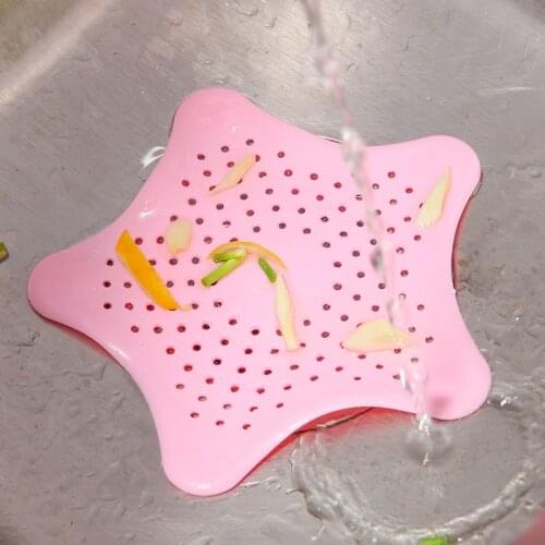 Kitchen Sink Plug Gravity Flushing Drains Star Sewer Outfall Strainer Bathroom Anti-blocking Drain Floor Hair Filter Screen