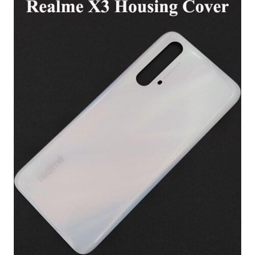 Realme X3 Back Battery Housing Cover Rear Door Panel Housing Case Repair Replacement Parts For OPPO Realme X3 RMX2142 & Stickers