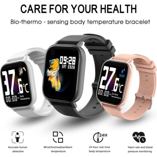Gtr-h Smart Bracelet Bluetooth 4.0 Real-time Temperature Measurement Watch Bracelet Heart Rate Blood Pressure Monitoring Watch