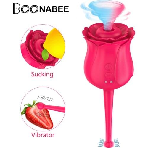 Rose Shape Sucking Vibrator Female Masturbation Nipples Suction G-Spot Clitoris Stimulator Adult 18+ Sex Toys for Women Sex Shop