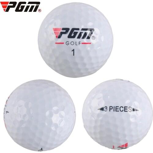 PGM Outdoor Sport Golf Game Training Match Competition Rubber Three Layers High Grade Golf Ball White