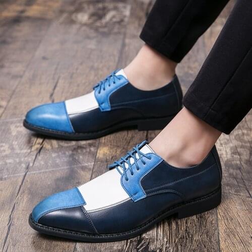Fashion Oxford Leather Shoes Luxury Business Dress Shoes Male Office Shoes Mix Colors Casual Flats Footwear Big Size 38-48