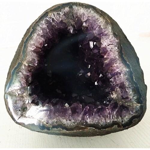 High quality Uruguay stone amethyst geode crystal quartz cluster home decor display amethyste pierre naturelle