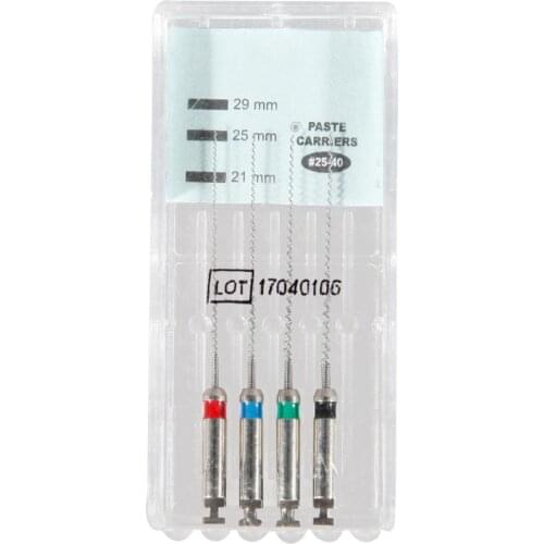 1/5/10/20 Packs Dental Endodontics Rotary Paste Carriers Spiral Filler 25mm Engine Use Assorted Stainless Steel Material