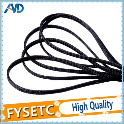 1Meter 6mm/8mm/10mm Dia Expandable Braided PET Premium Cable Sleeve Black Certification ROHS 3D Printer Accessories